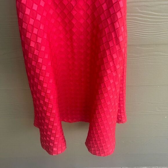 Anthropologie Red Midi Dress with Silver Accents - Picture 4 of 6